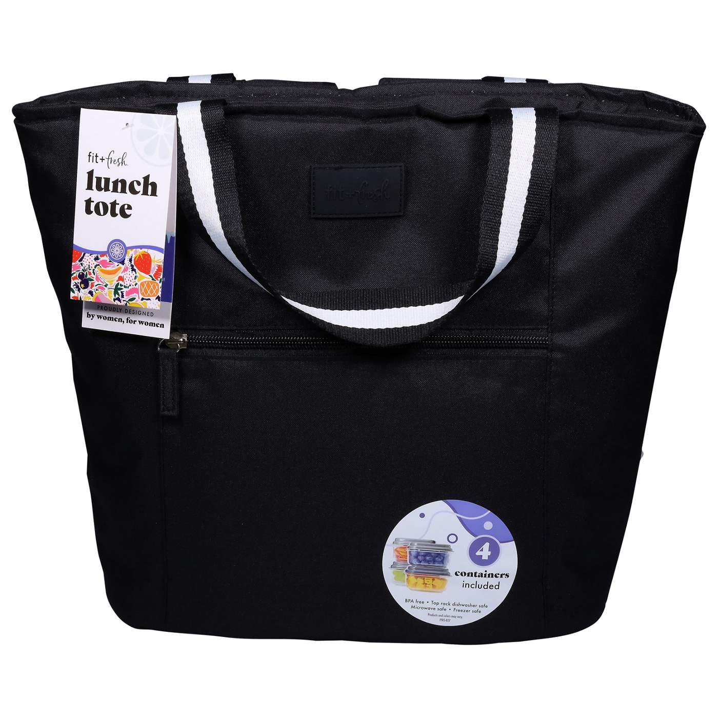 Fit + Fresh Layla Lunch Bag Kit - Black; image 1 of 2