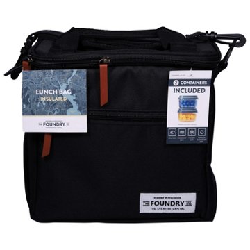 Fit + Fresh Foundry Lunch Bag Kit - Black, 3 pc