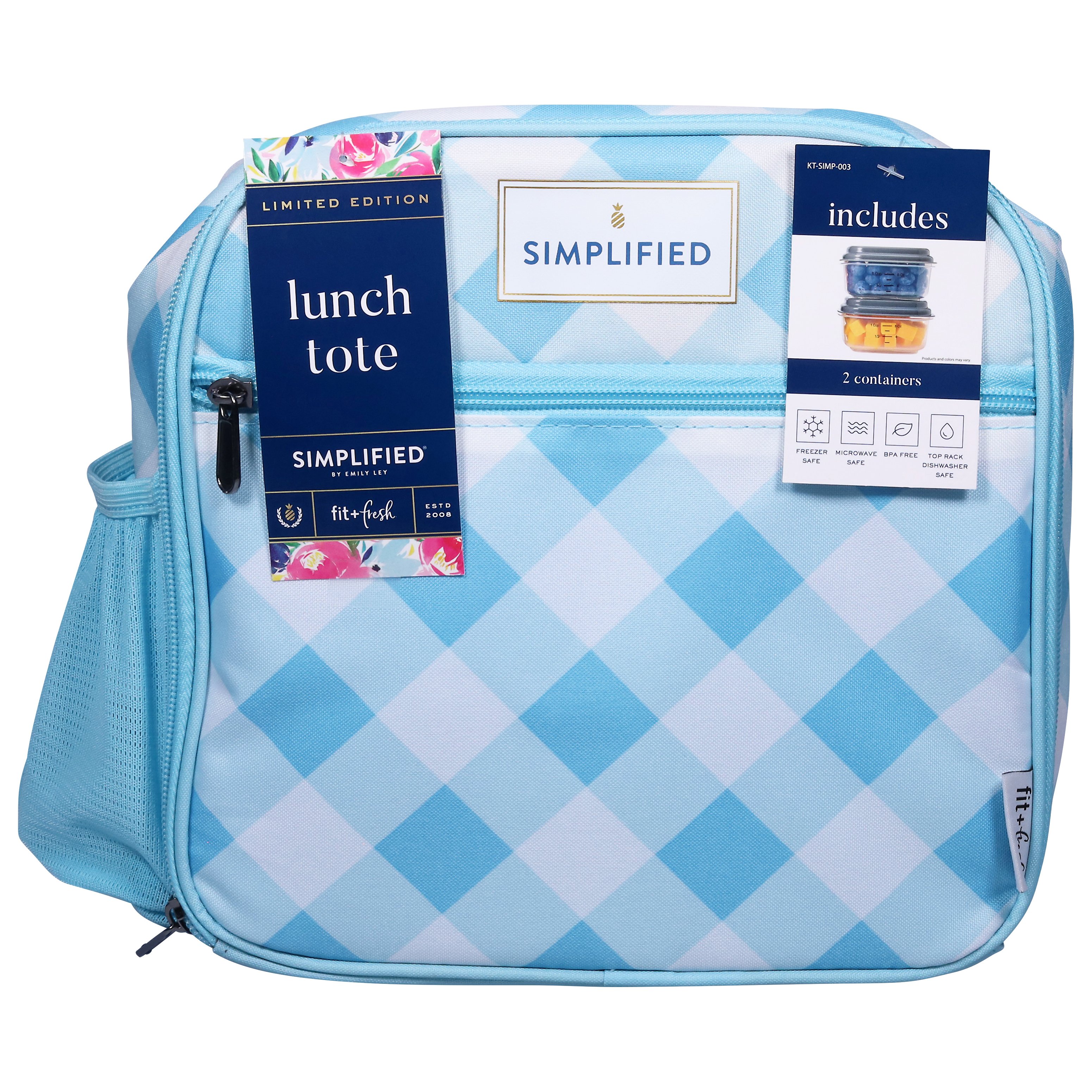 Fit Fresh Simplified Townsend Lunch Bag Kit Blue