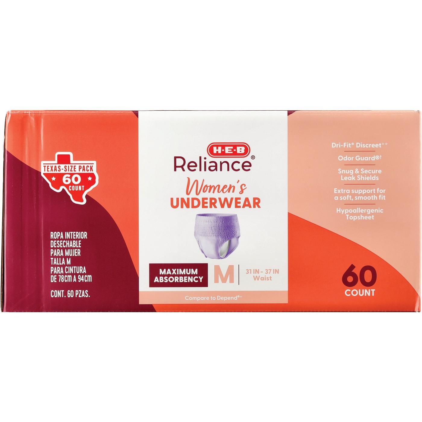 H-E-B Reliance Women's Underwear Medium - Texas-Size Pack; image 1 of 6