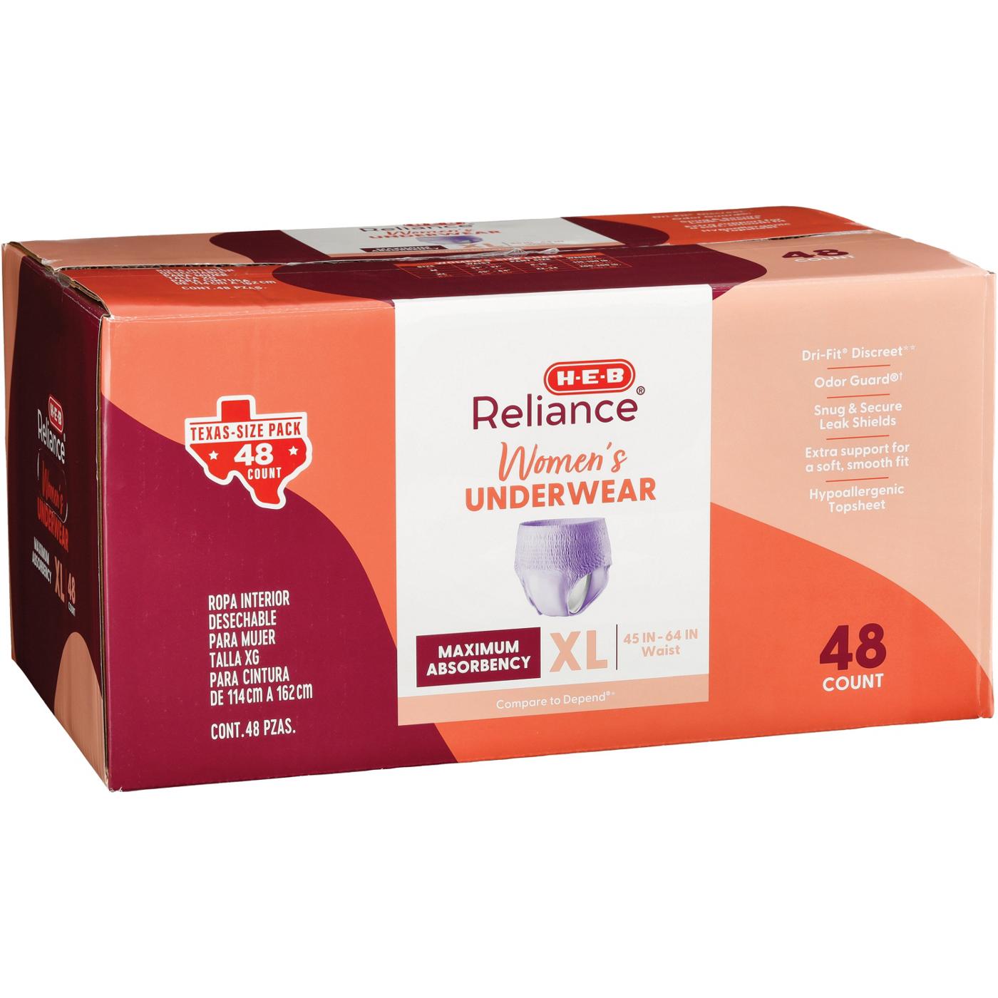 H-E-B Reliance Women's Underwear XL - Texas-Size Pack; image 2 of 2