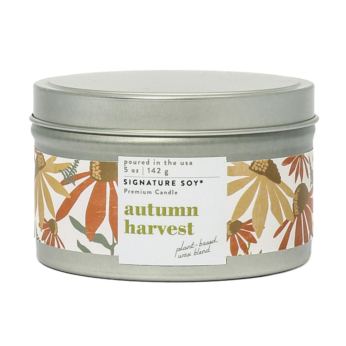 Signature Soy Autumn Harvest Scented Fall Candle; image 1 of 2