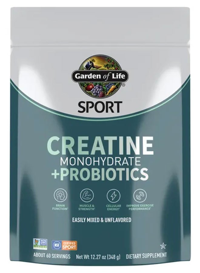 Garden of Life Unflavored Sport Creatine + Probiotics Powder, 348