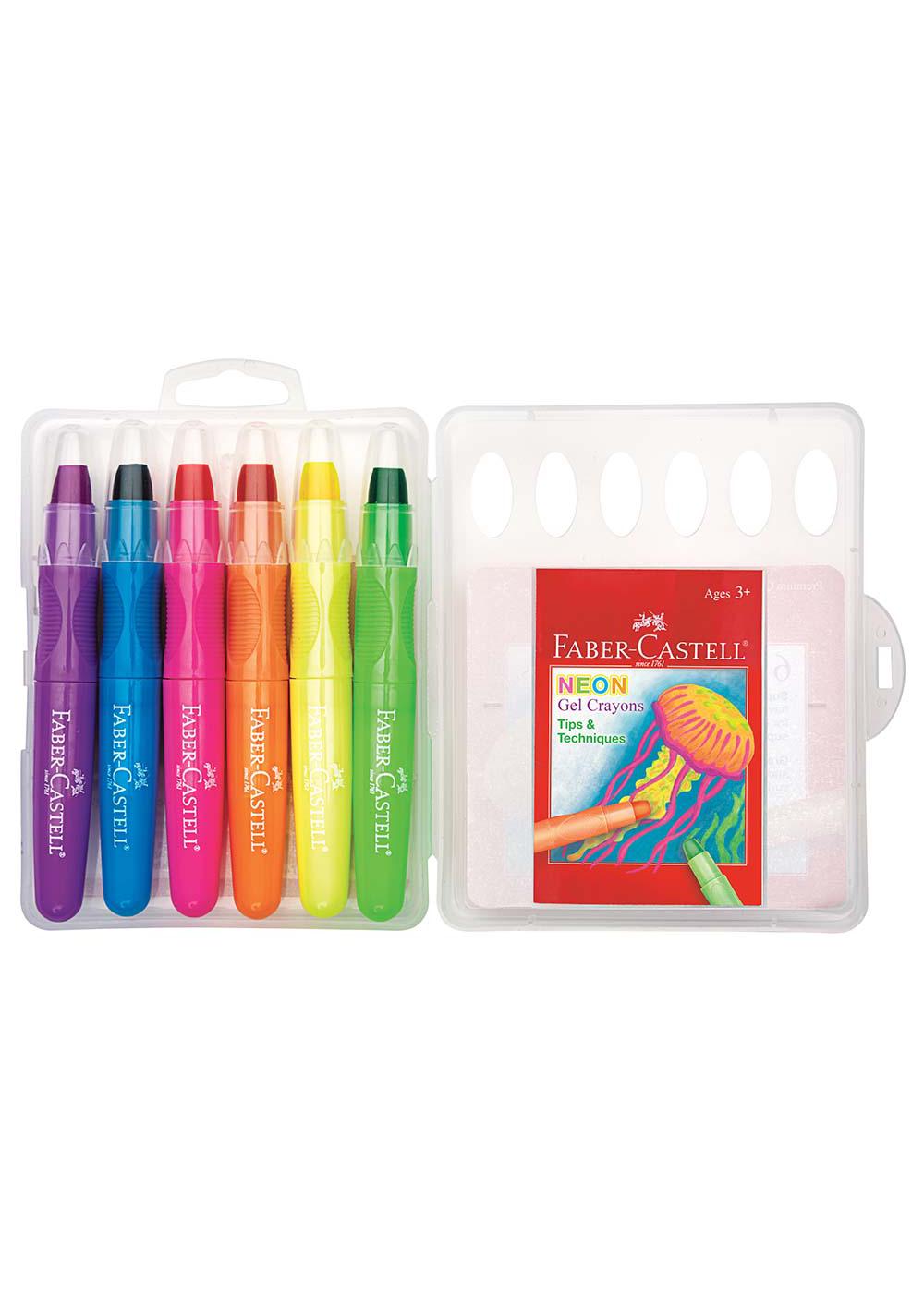 Faber-Castell Neon Gel Crayons; image 2 of 3