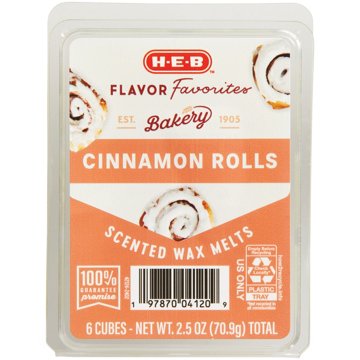 H-E-B Flavor Favorites Bakery Cinnamon Rolls Scented Wax Melts, 2.5 oz