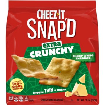Cheez-It Snap'd Sharp White Cheddar Cheese Cracker Chips