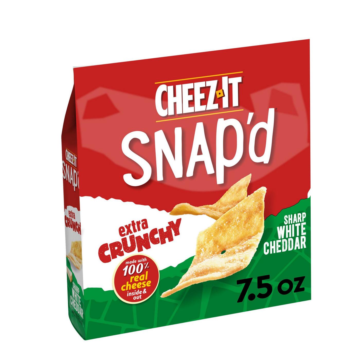 Cheez-It Snap'd Sharp White Cheddar Cheese Cracker Chips; image 2 of 3