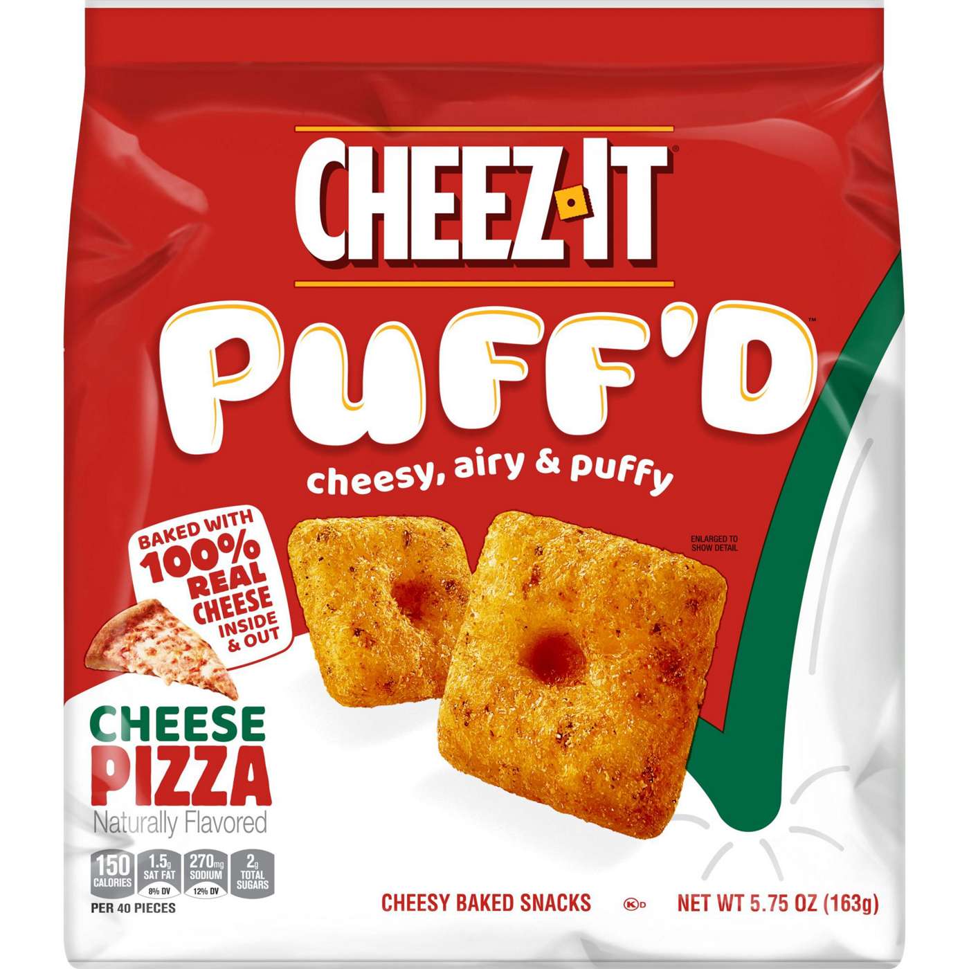 Cheez-It Puff'd Cheese Pizza Cheesy Baked Snacks; image 1 of 3