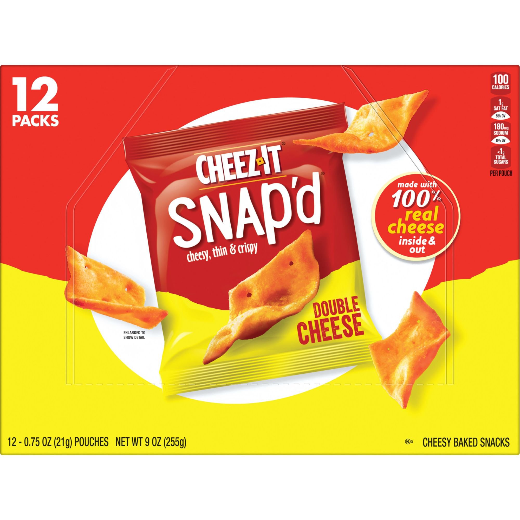 Cheez-It Snap'd Double Cheese Cracker Chips Multipack - Shop Crackers ...