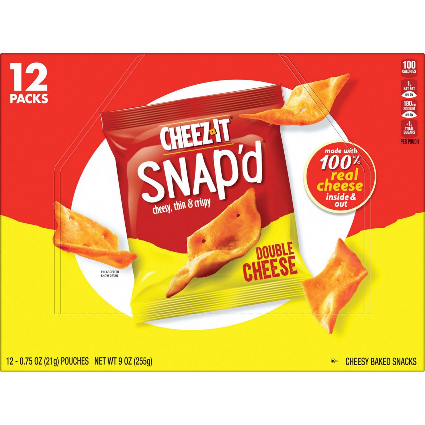 Cheez-It Double Cheese Cheese Cracker Chips; image 1 of 4