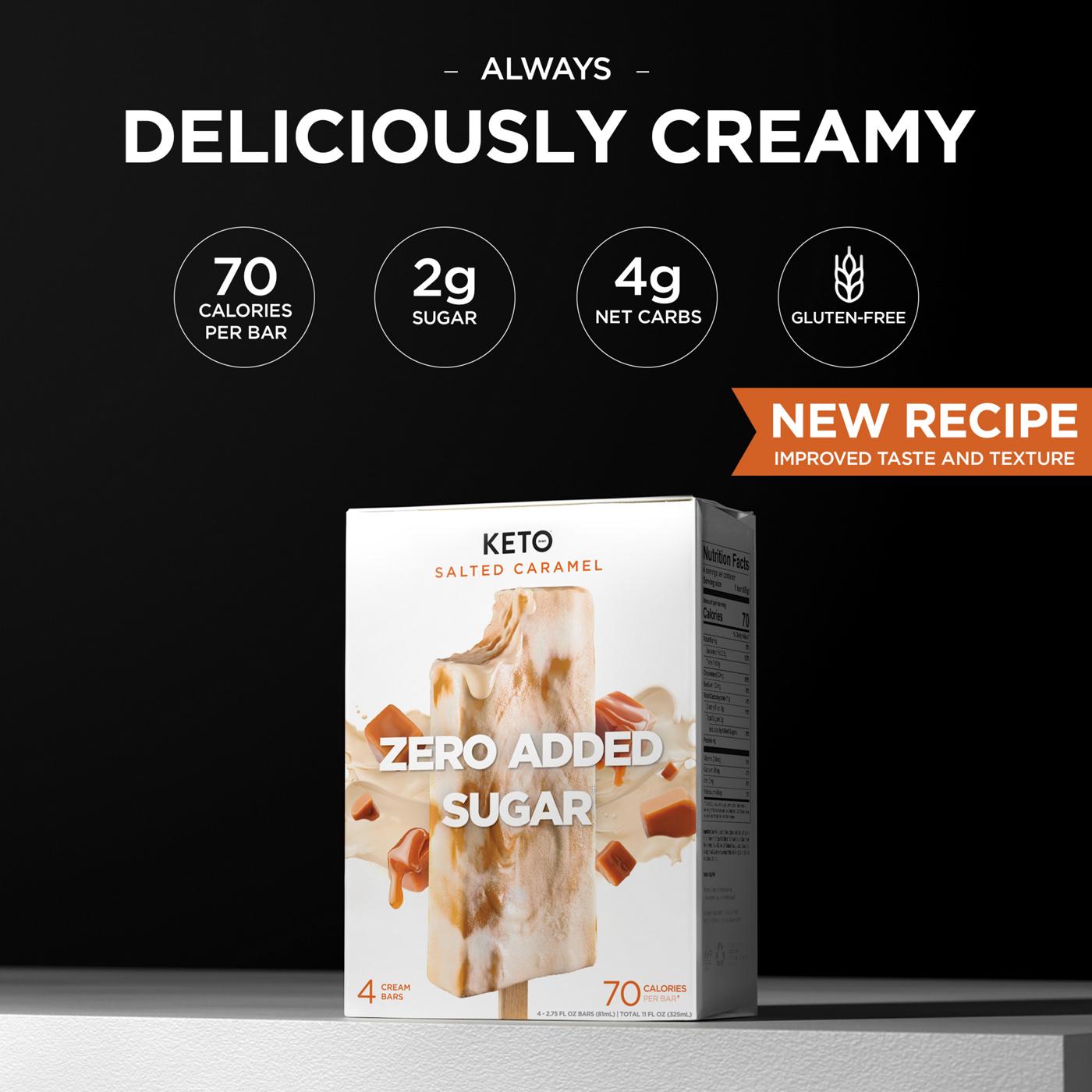 Keto Pint Zero Added Sugar Salted Caramel Ice Cream Bars; image 3 of 5