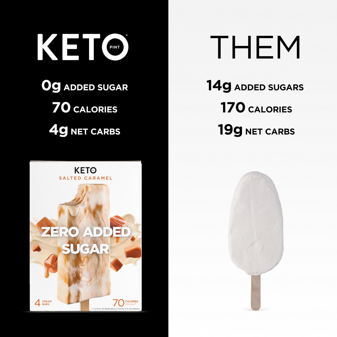 Keto Pint Zero Added Sugar Salted Caramel Ice Cream Bars - Shop Bars ...