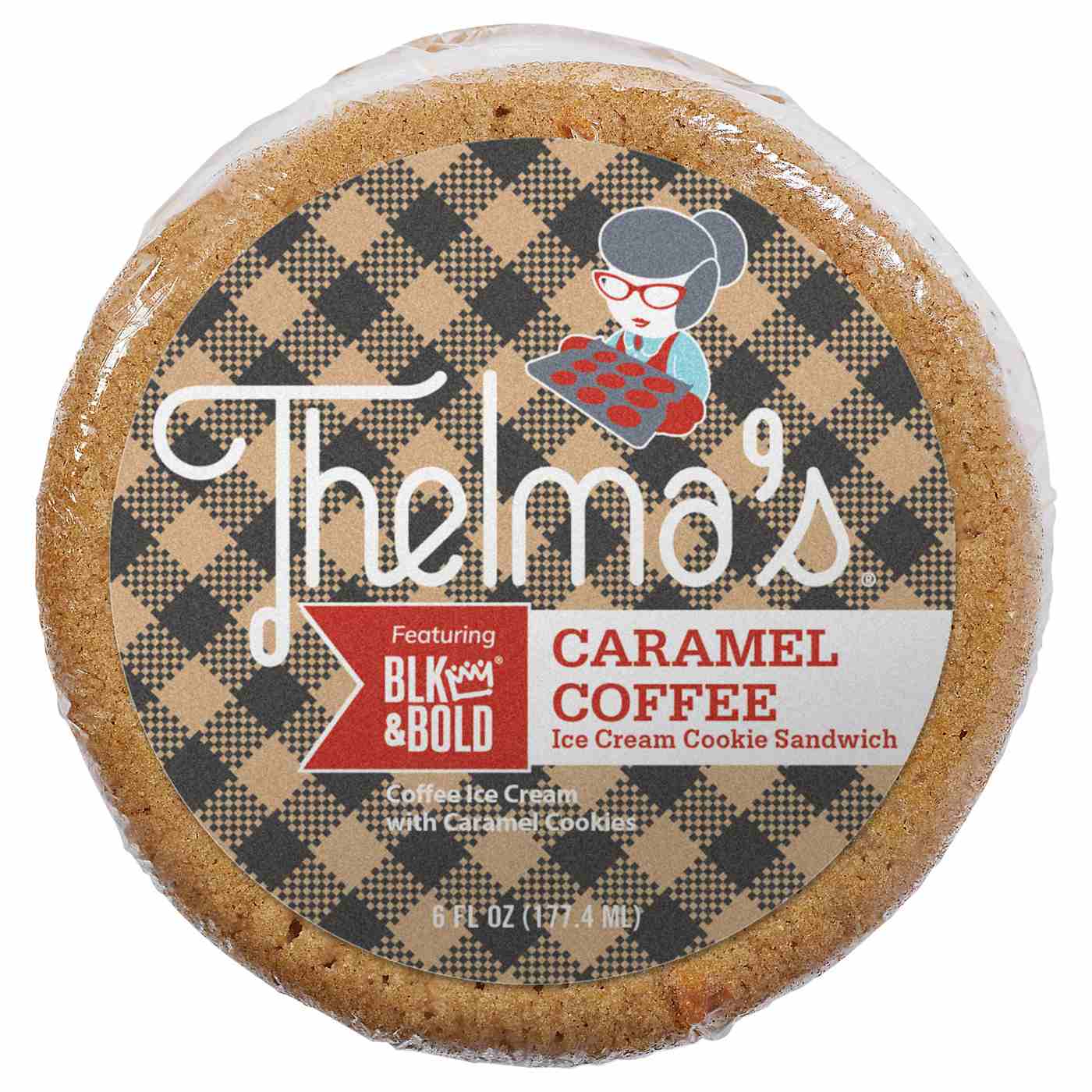 Thelma's Caramel Latte Ice Cream Cookie Sandwich; image 1 of 2