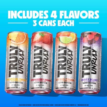 Truly Unruly Hard Seltzer Variety 12 pk Cans, 12 oz