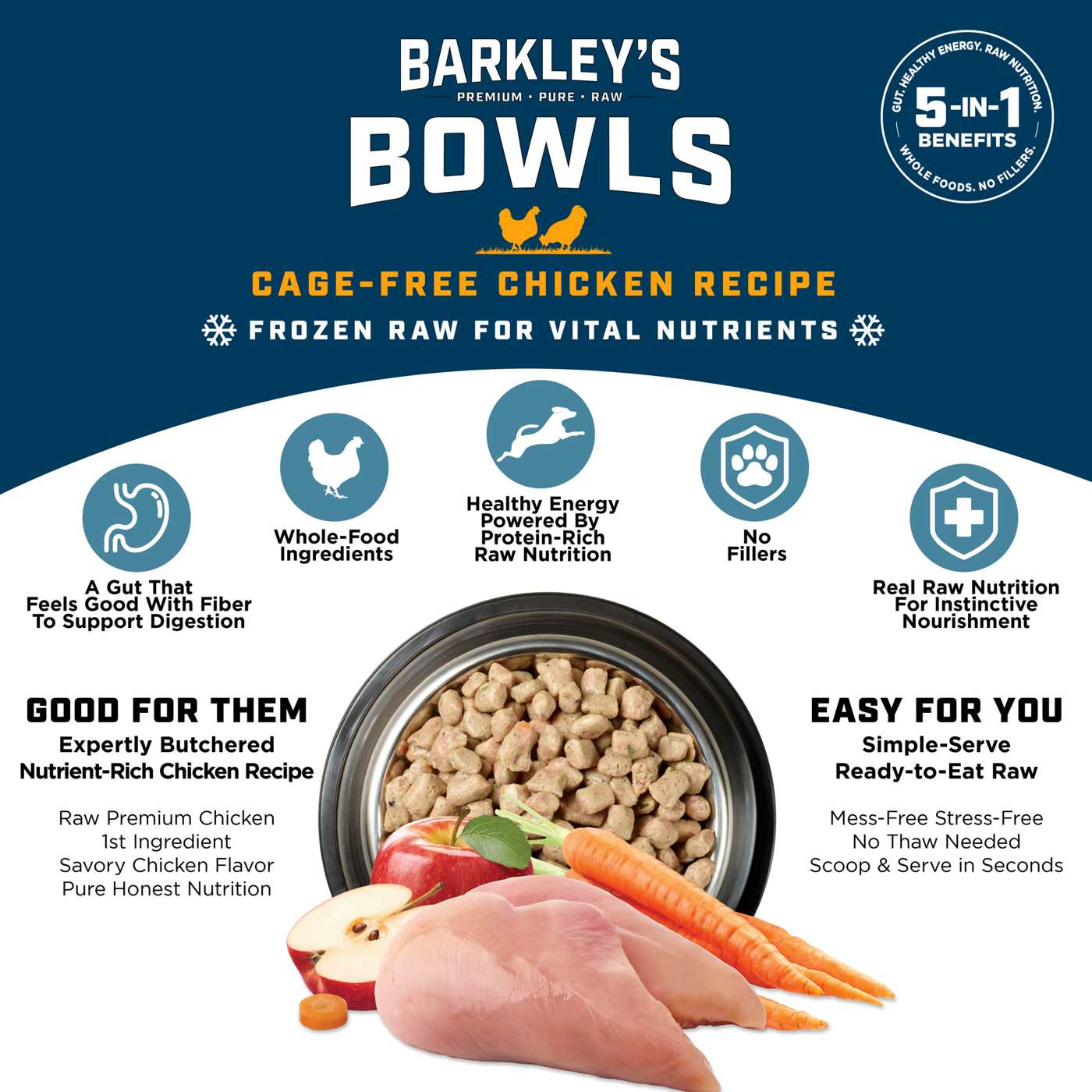 Barkley's Bag Raw Frozen Chicken Bowl - Raw Frozen Dog Food; image 2 of 5