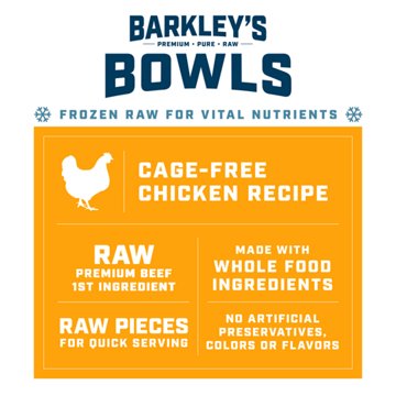 Barkley's Bag Raw Frozen Chicken Bowl - Raw Frozen Dog Food