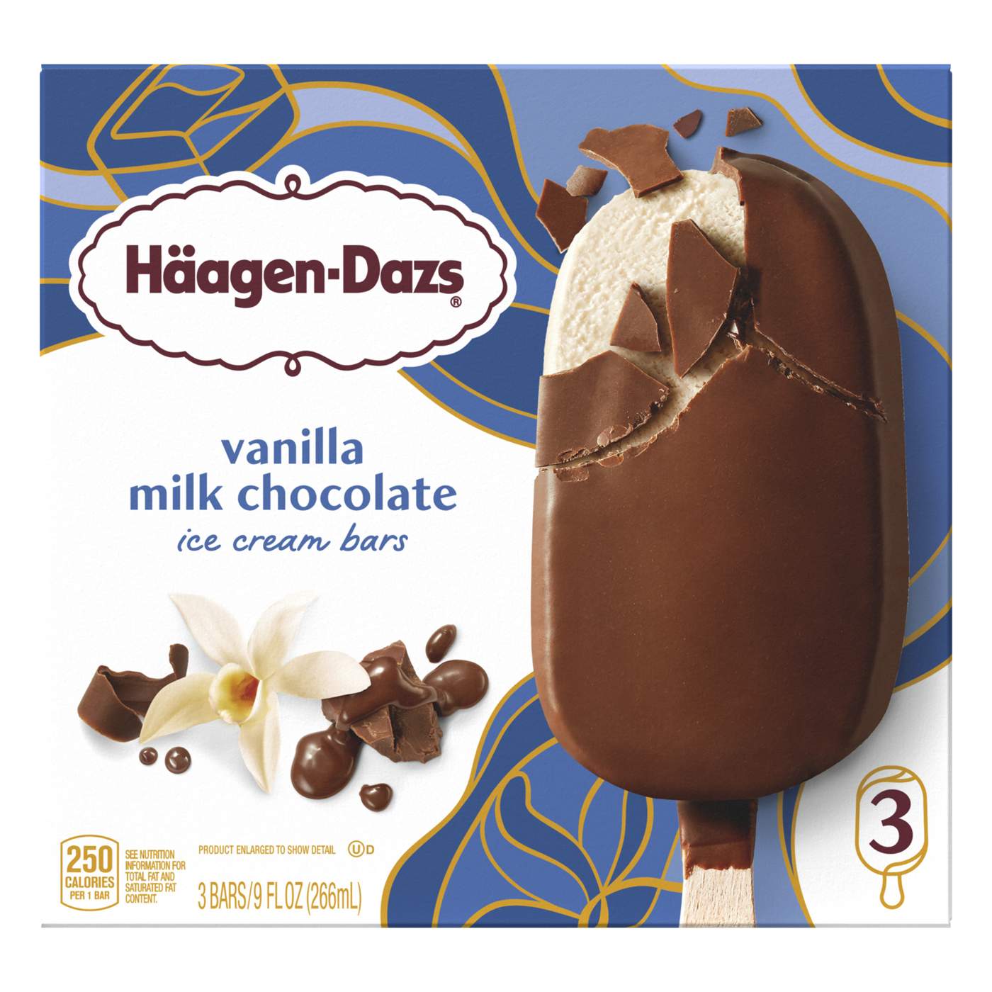 Haagen-Dazs Vanilla Milk Chocolate Ice Cream Bars; image 1 of 5