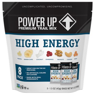 Gourmet Nut Power Up High Energy Trail Mix Snack Packs, 8 ct