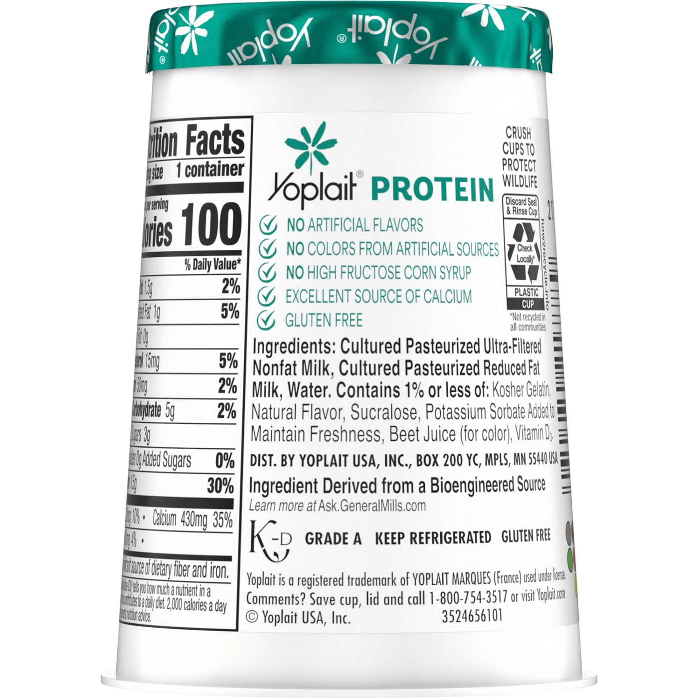 Yoplait 15g Protein Cherry Yogurt; image 2 of 4