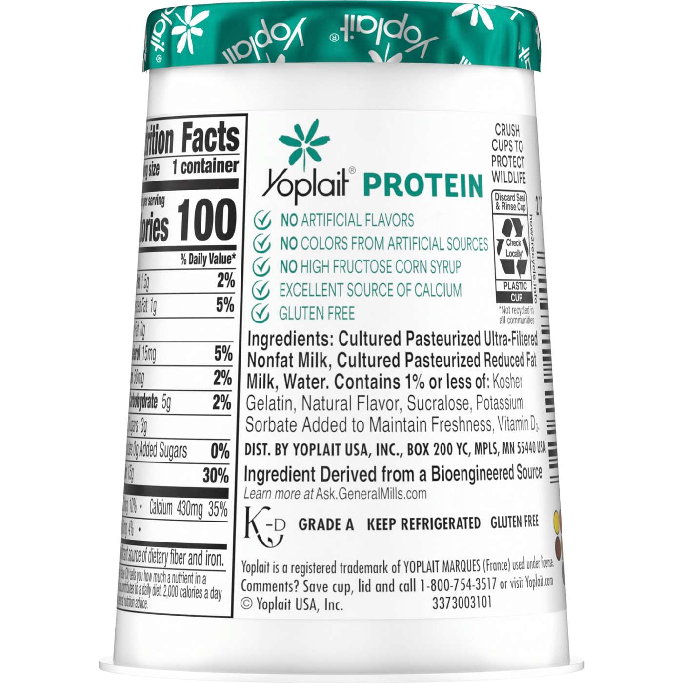 Yoplait 15g Protein Vanilla Yogurt; image 2 of 4