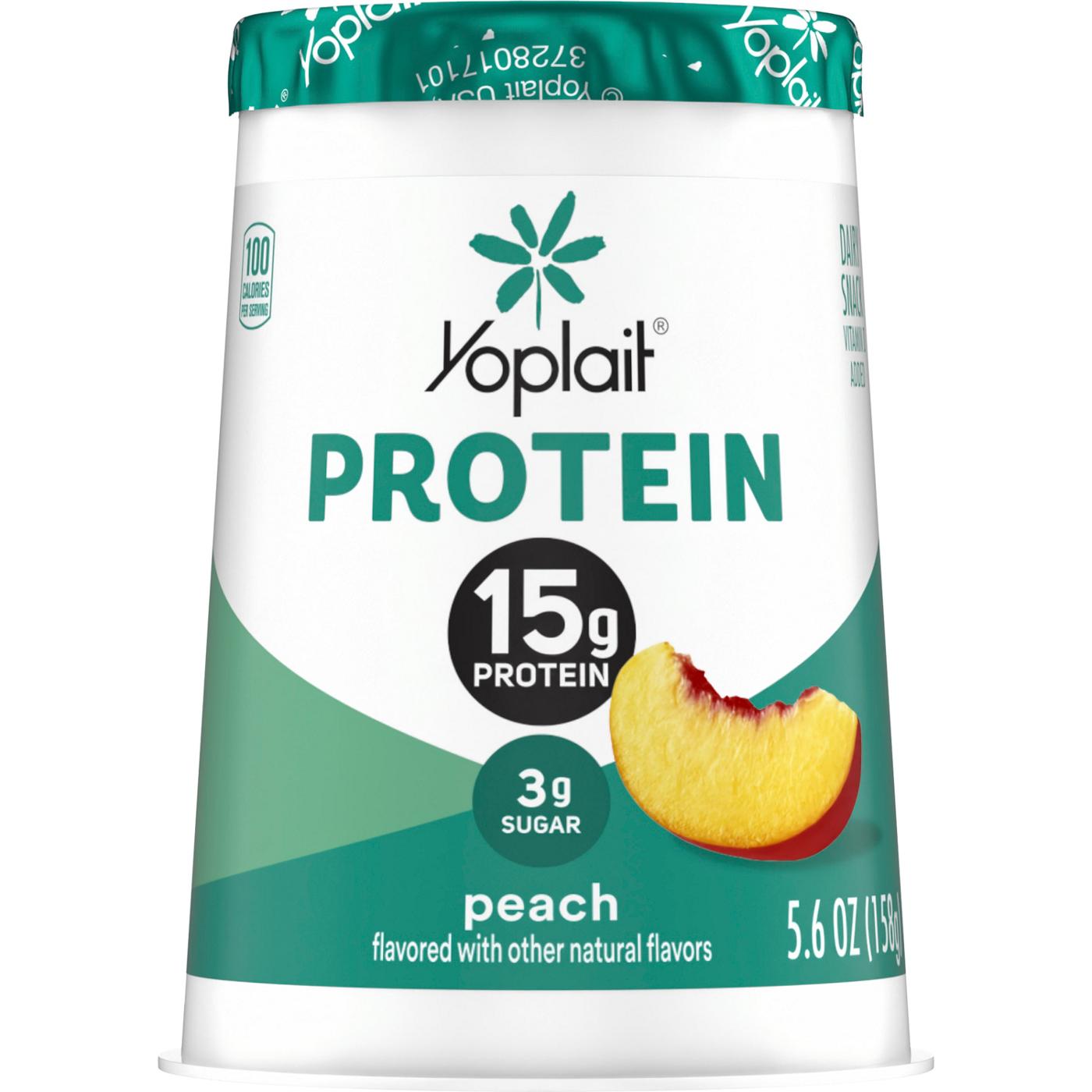 Yoplait 15g Protein Peach Yogurt; image 1 of 4