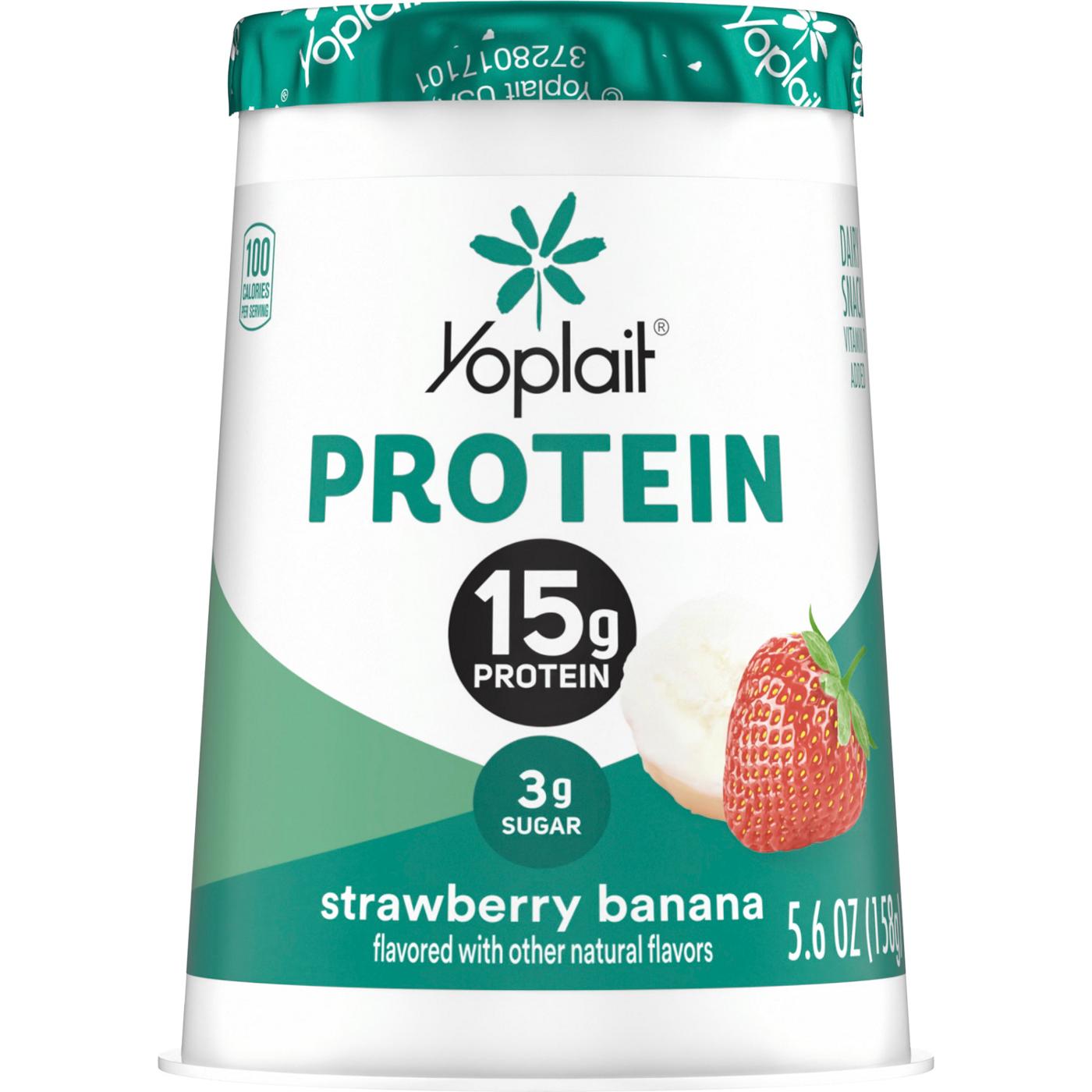 Yoplait 15g Protein Strawberry Banana Yogurt; image 1 of 4