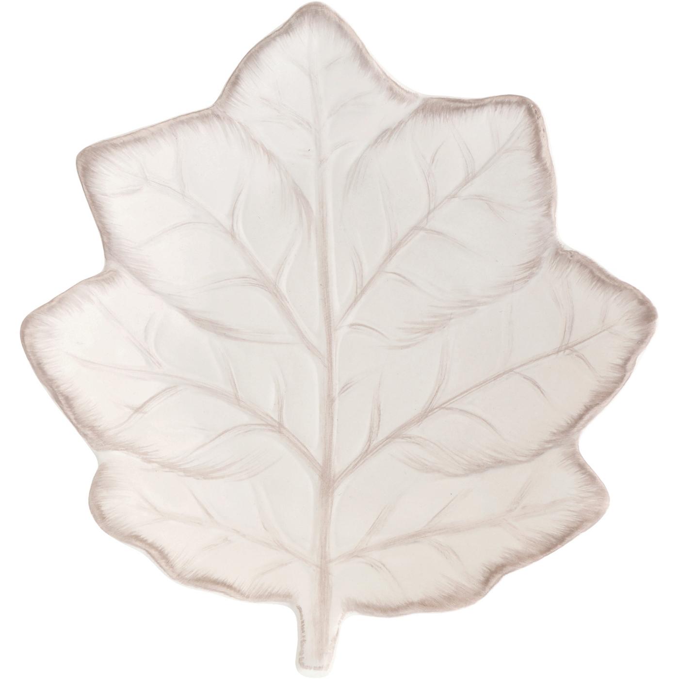 Destination Holiday Fall Leaf Dish - White; image 1 of 3