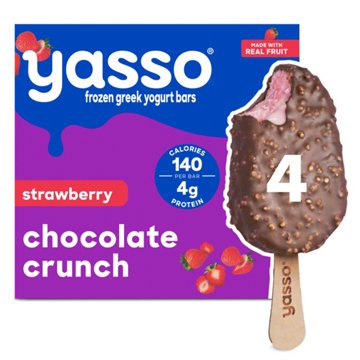 Yasso Strawberry Chocolate Crunch Greek Yogurt Bars, 4 ct
