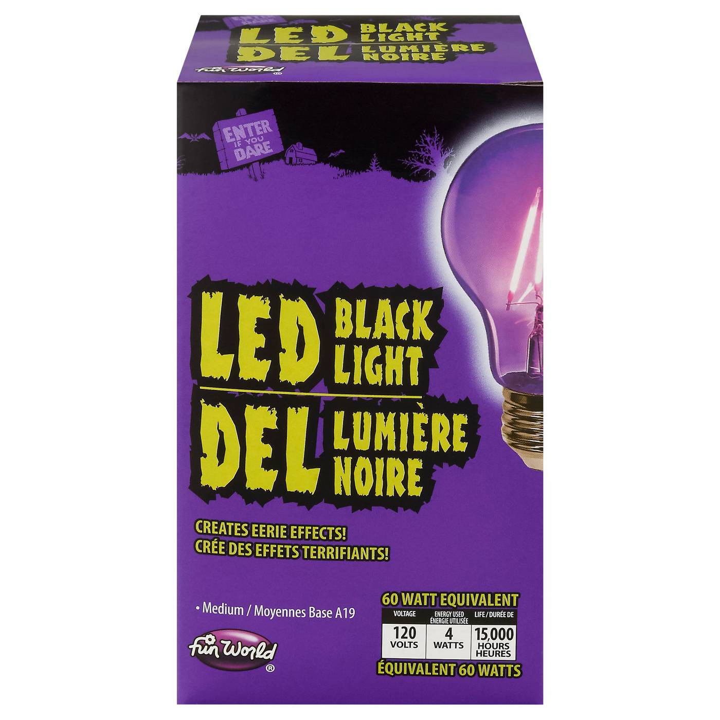 Fun World Halloween LED Black Light Bulb; image 1 of 2