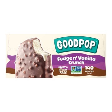 GoodPop Dairy Free Fudge N' Vanilla Crunch Pops, 4 ct