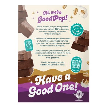 GoodPop Dairy Free Fudge N' Vanilla Crunch Pops, 4 ct
