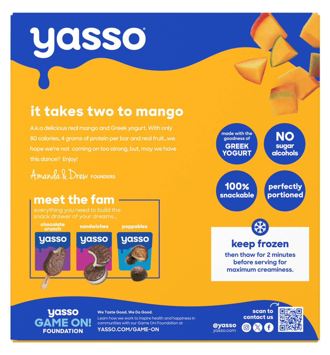 Yasso Creamy Mango Greek Yogurt Bars; image 6 of 6
