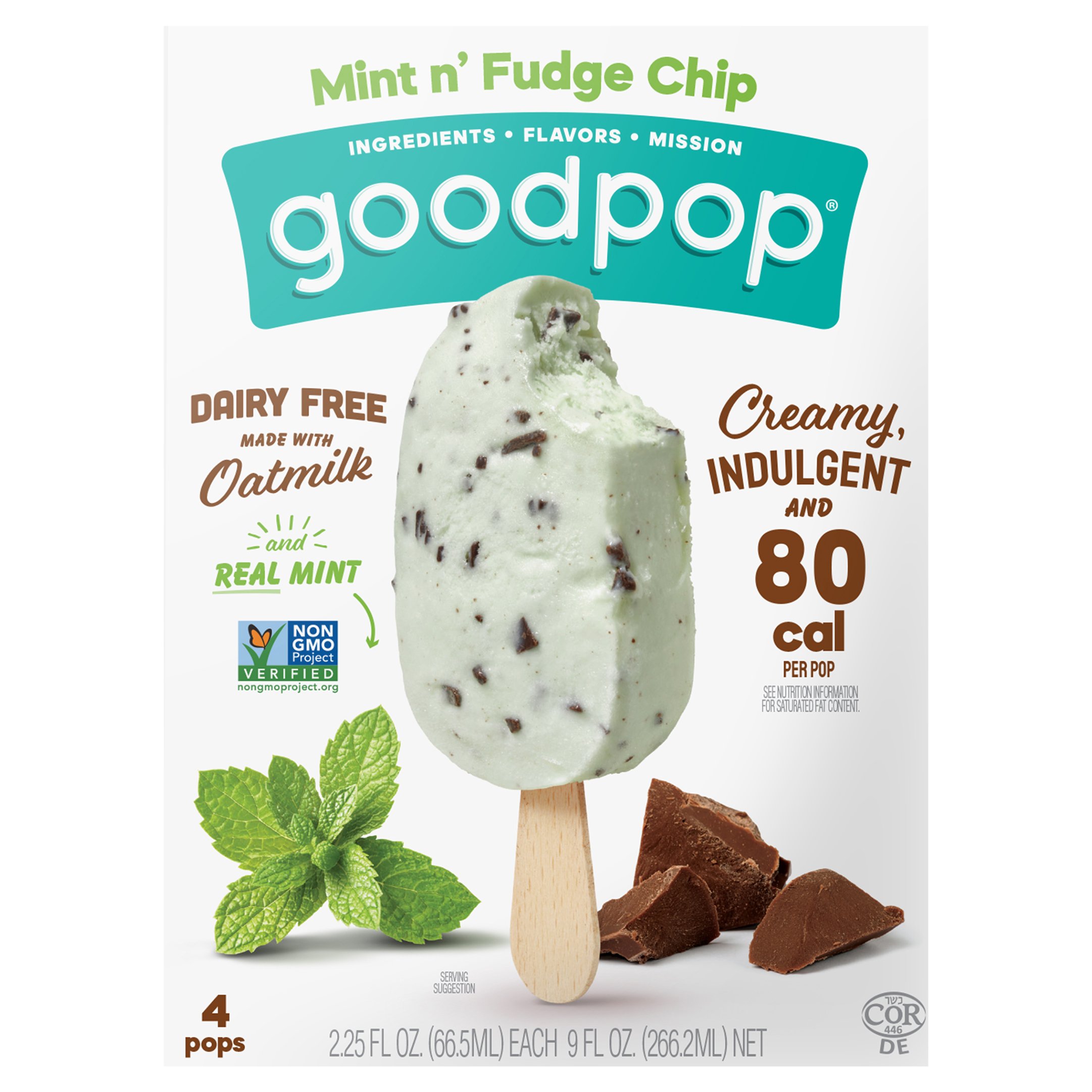 GoodPop Mint N' Fudge Chip Dairy Free Pops - Shop Bars & pops at H-E-B