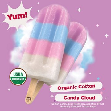 JonnyPops Organic Cotton Candy Cloud Frozen Pops, 8 ct