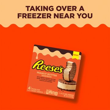Reese's Peanut Butter Ice Cream Sandwiches, 4 ct