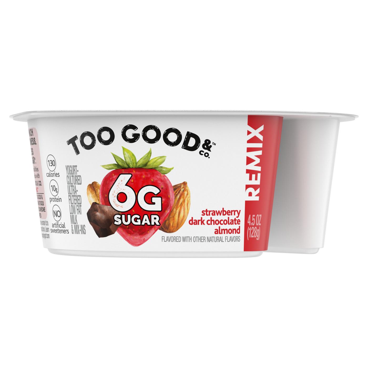 Too Good & Co. Remix Strawberry Flavored Low Fat Greek Yogurt-Cultured Ultra-Filtered Low; image 1 of 9