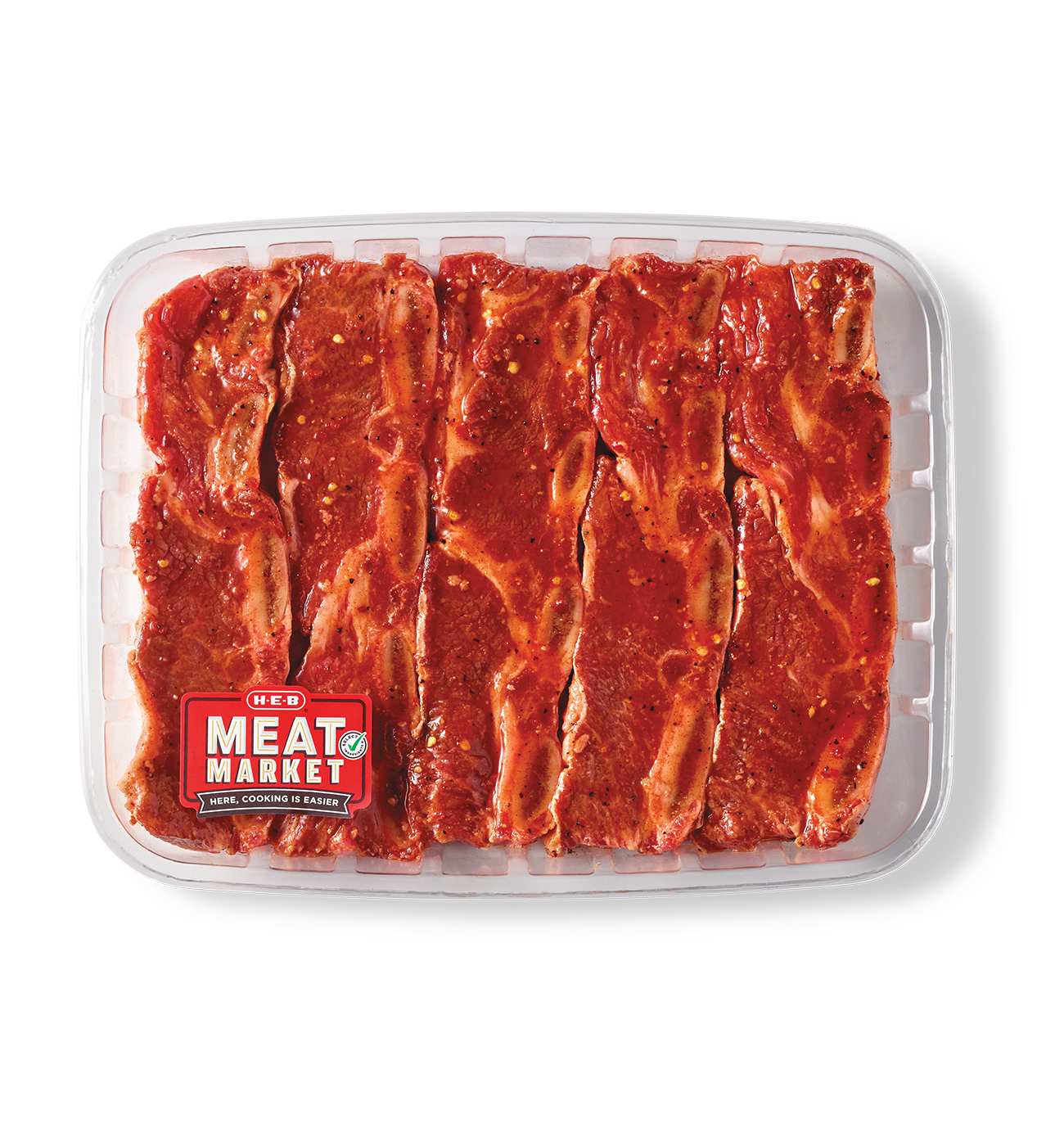 H-E-B Meat Market Marinated Bone-in Beef Flanken Ribs - Chile Lime ...