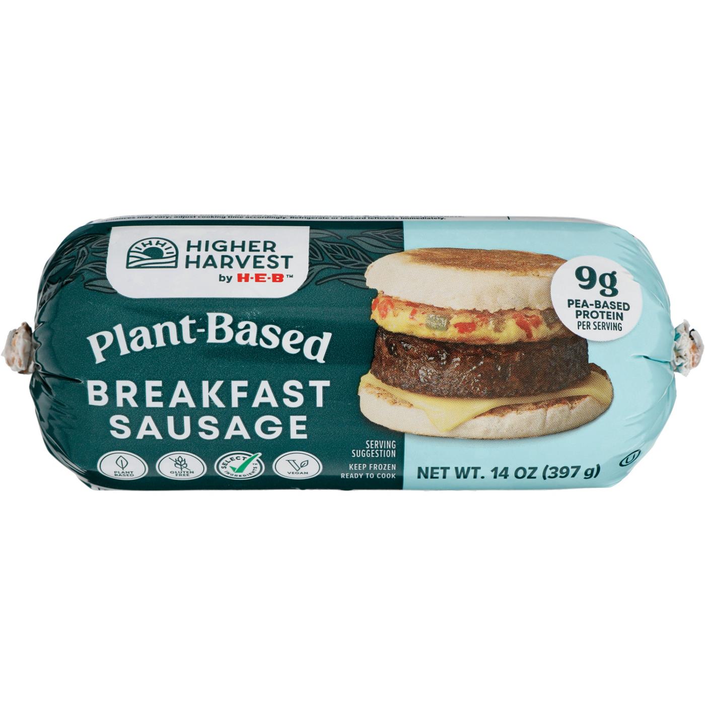 Higher Harvest by H-E-B Frozen Plant-Based Breakfast Sausage; image 1 of 2