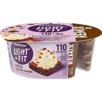 Dannon Light & Fit Remix Brownie Sundae Greek Yogurt