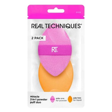 Real Techniques Miracle 2-In-1 Powder Makeup Puffs, 2 ct