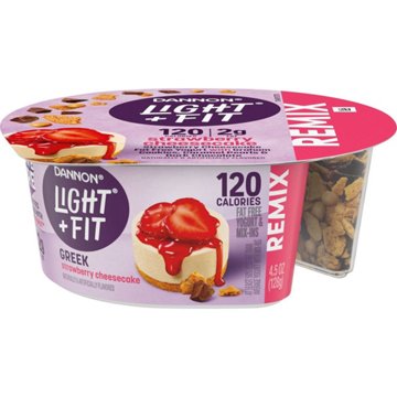 Dannon Light & Fit Remix Strawberry Cheesecake Greek Yogurt