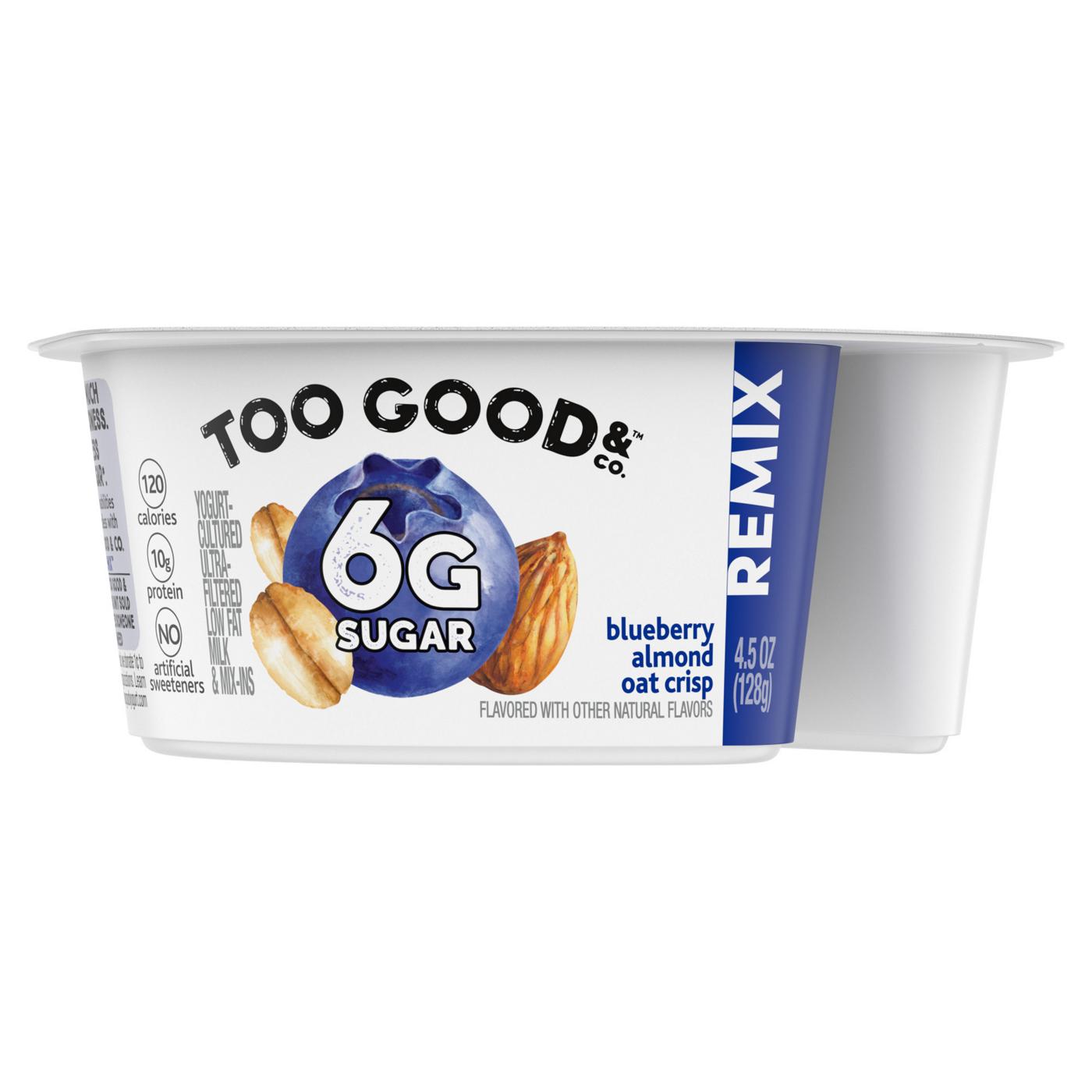 Too Good & Co. Remix Blueberry Flavored Low Fat Greek Yogurt-Cultured Ultra-Filtered Low; image 1 of 9