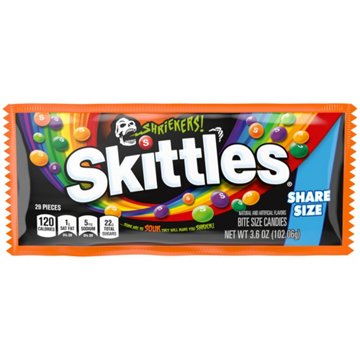 Skittles Shriekers Sour Chewy Halloween Candy - Share Size