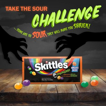 Skittles Shriekers Sour Chewy Halloween Candy - Share Size