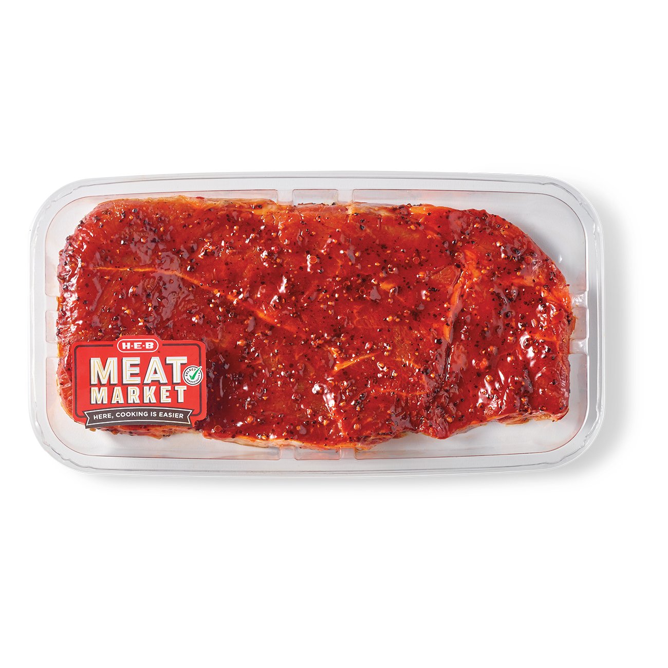 HEB Meat Market Marinated Boneless Beef Shoulder Steak Smoky BBQ