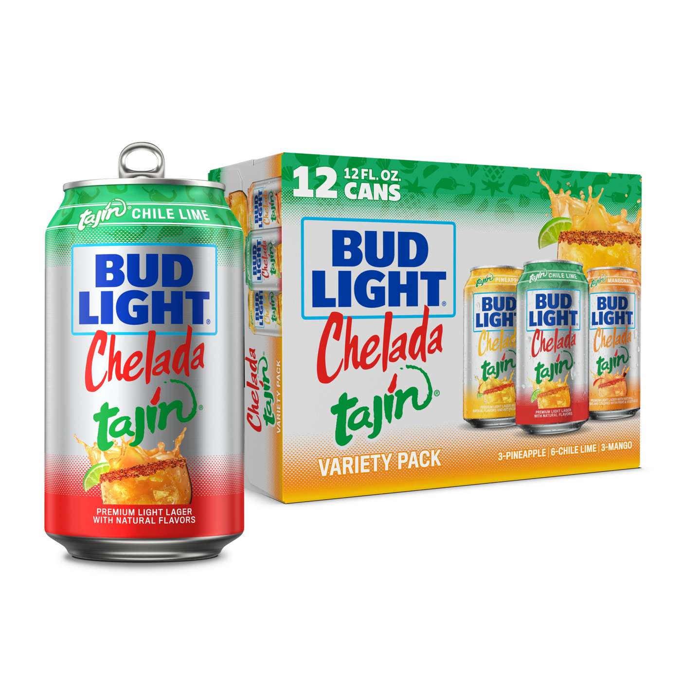 Bud Light Chelada Tajin Beer Variety Cans, 12 pack; image 1 of 7