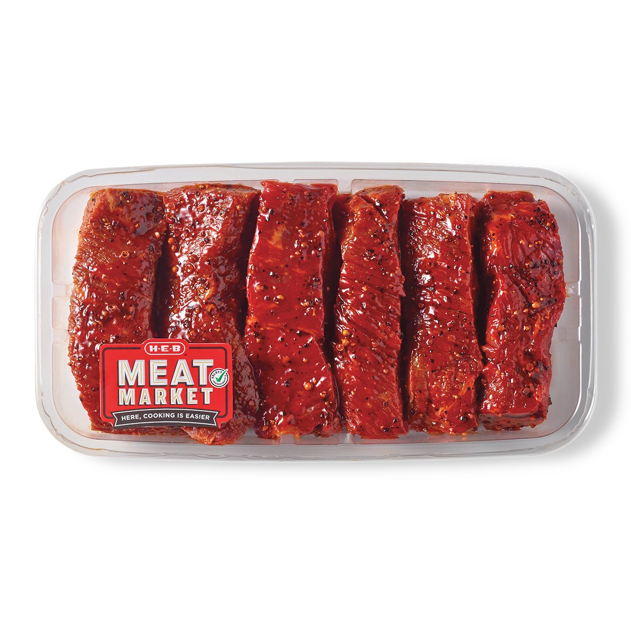 HEB Meat Market Marinated Boneless TexasStyle Beef Ribs Smoky BBQ