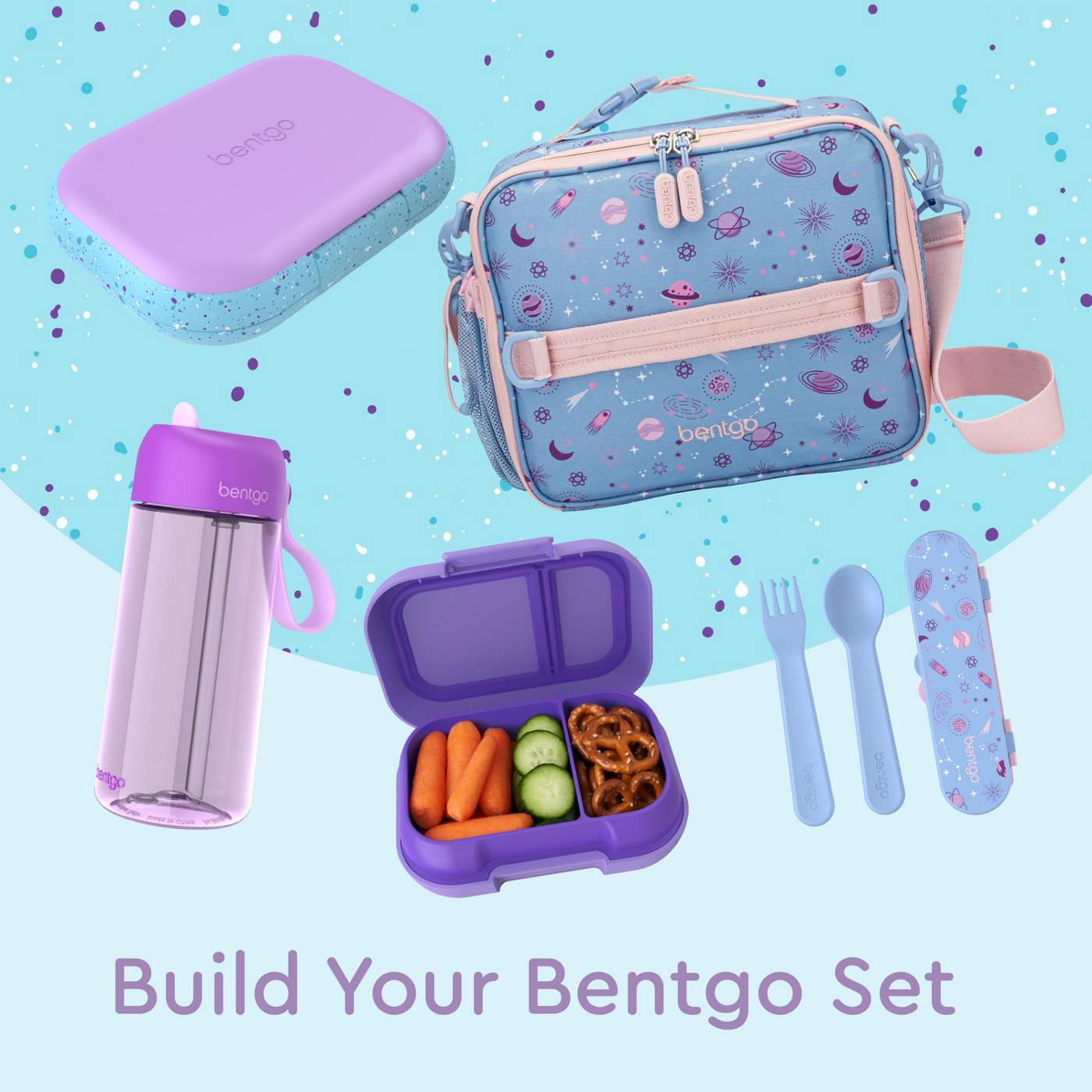 Bentgo Kids Chill Lunch Box - Vivid Orchid Speckle; image 5 of 8