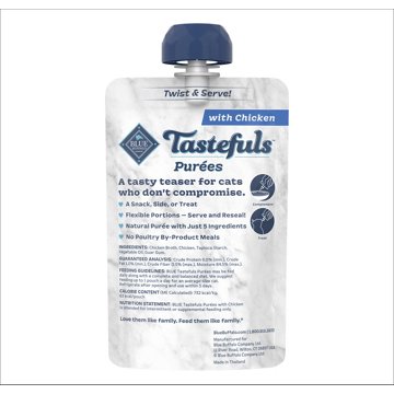Blue Buffalo Tastefuls Wet Cat Food Purées Pouch - Chicken