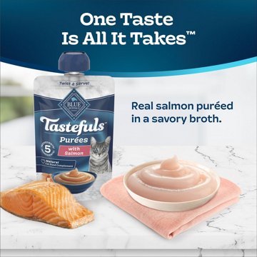 Blue Buffalo Tastefuls Cat Purées Resealable Pouch - Salmon
